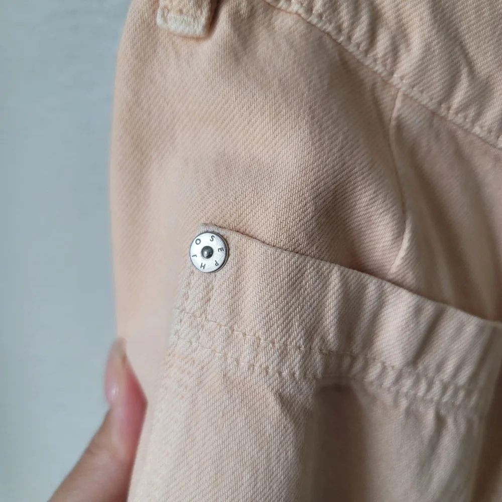 Joseph Brompton Wide Leg High Rise Jeans In Apricot Size 28